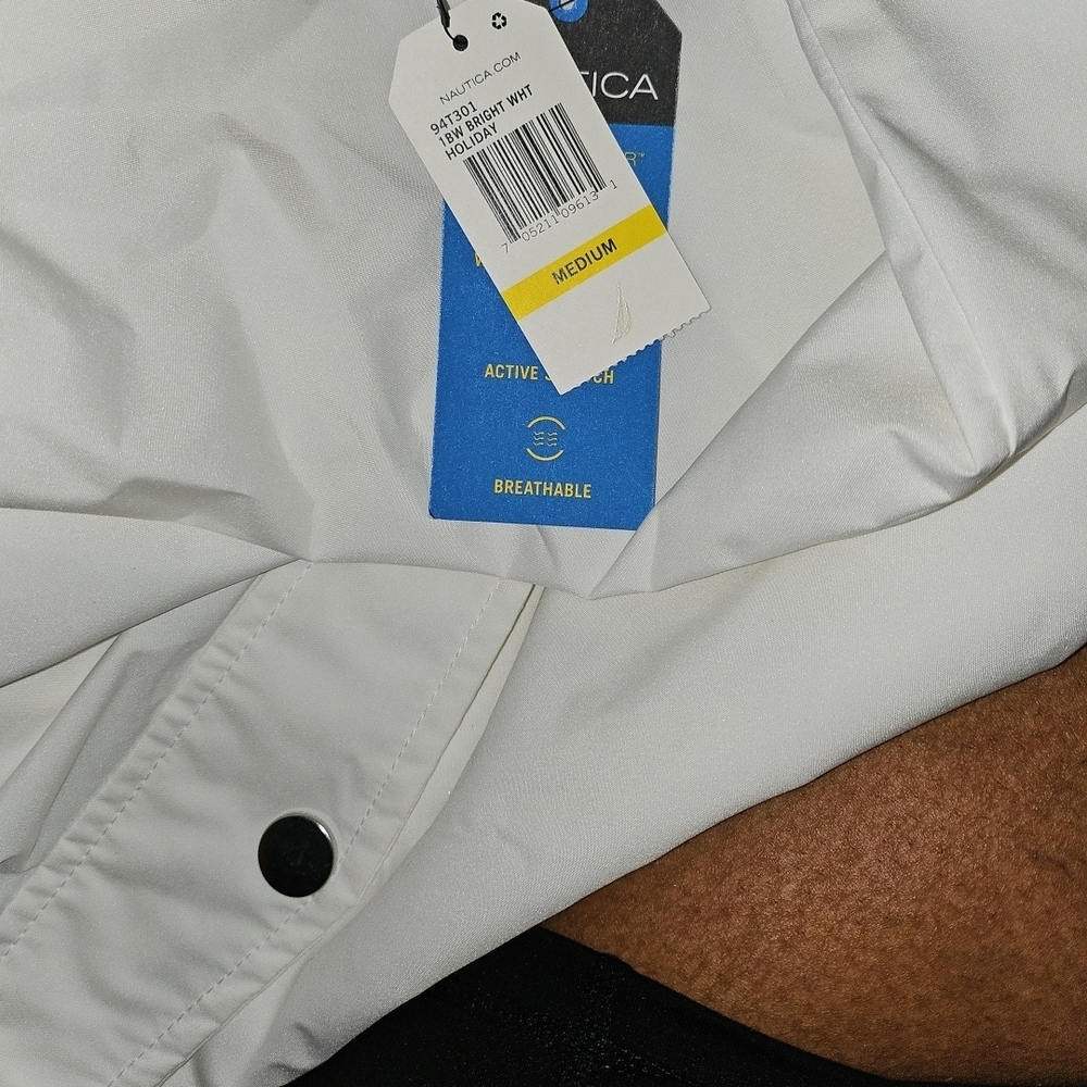 Nautica White and Navy Rainbreaker - Picture 3 of 5